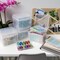 IRIS USA 5" x 7" Photo Storage and Embellishment Craft Keeper with 6 Cases, Clear